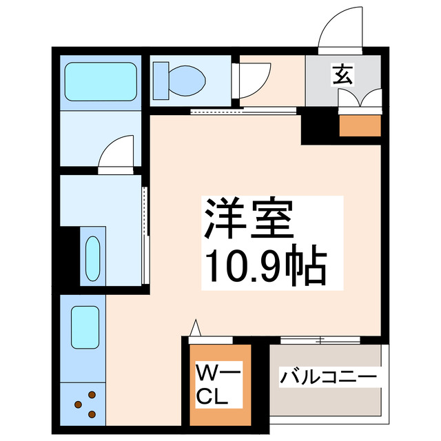 熊本市中央区新町のマンションの間取り