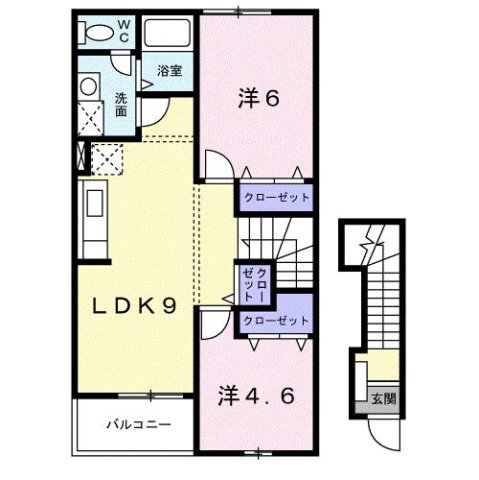 アンソレイエの間取り写真