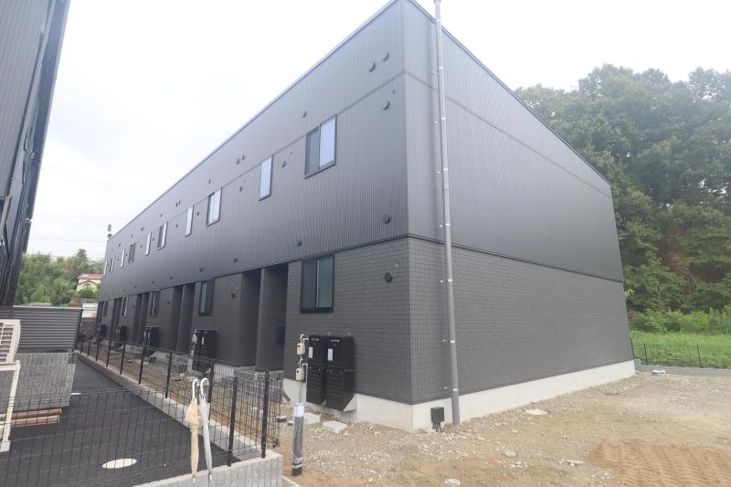 建物外観　(仮)杵原新築アパート　工事中外観