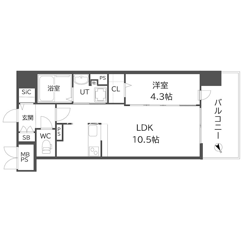 サザンネスト住ノ江駅前の間取り写真