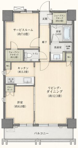 勝どきビュータワーの間取り写真