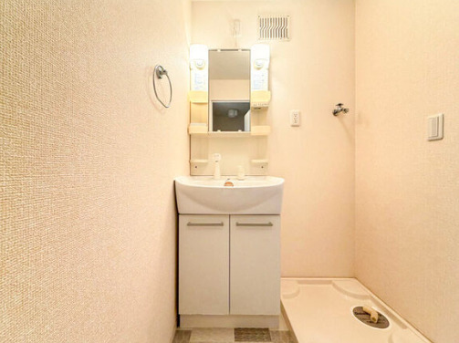 洗面設備　写真は別号室のものです。