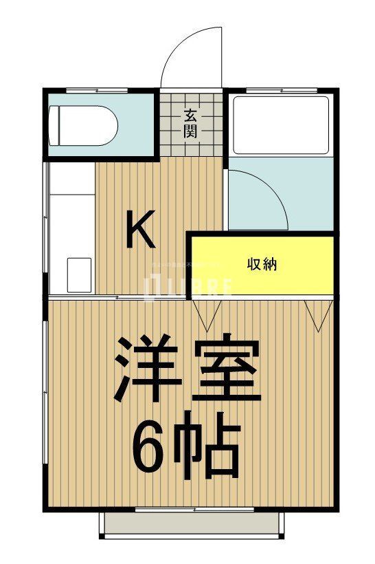 京王線 京王八王子駅 徒歩15分 2階建 築46年の間取り写真