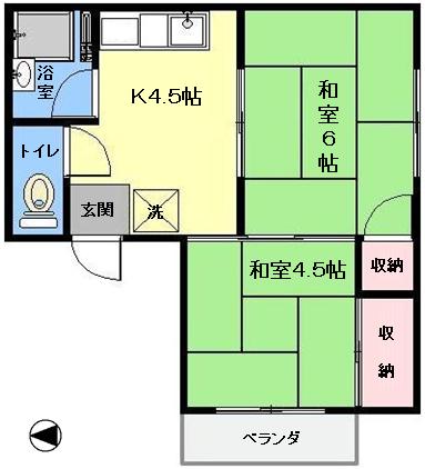 江戸川区南葛西のアパートの間取り