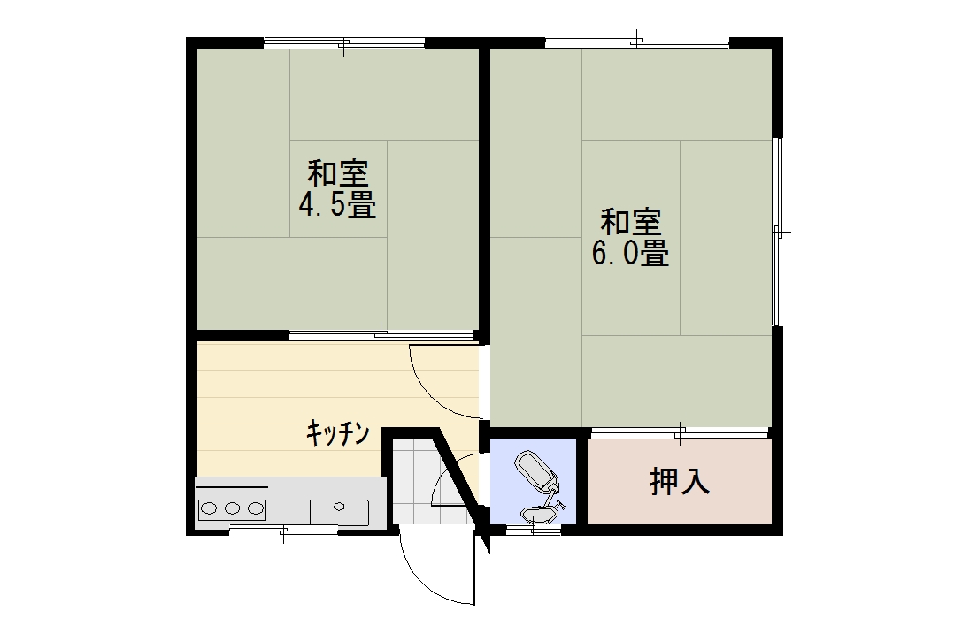 中島アパートの間取り