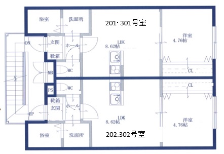 SKリデンテVの間取り