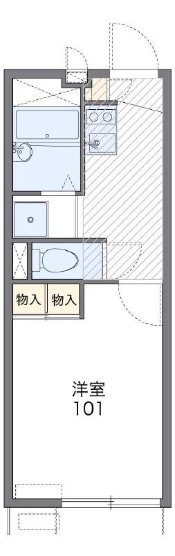 レオパレスドミール別府の間取り