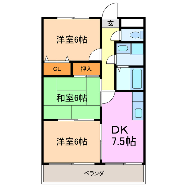 【ハースヒルズ赤池IIの間取り】