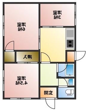 ＪＲ赤穂線 東岡山駅 徒歩2分 1階建 築52年の間取り写真