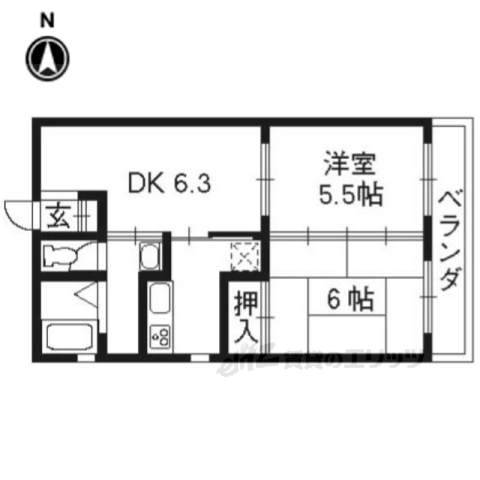 シャルム西洞院の間取り