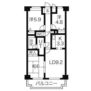 グラン・ディア新瑞の間取り