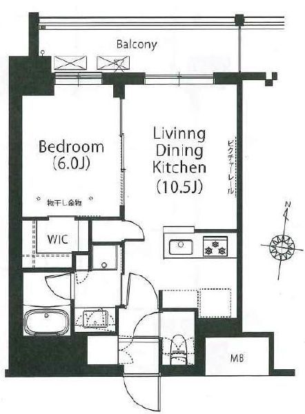 東京都中野区大和町１（マンション）の賃貸物件の間取り