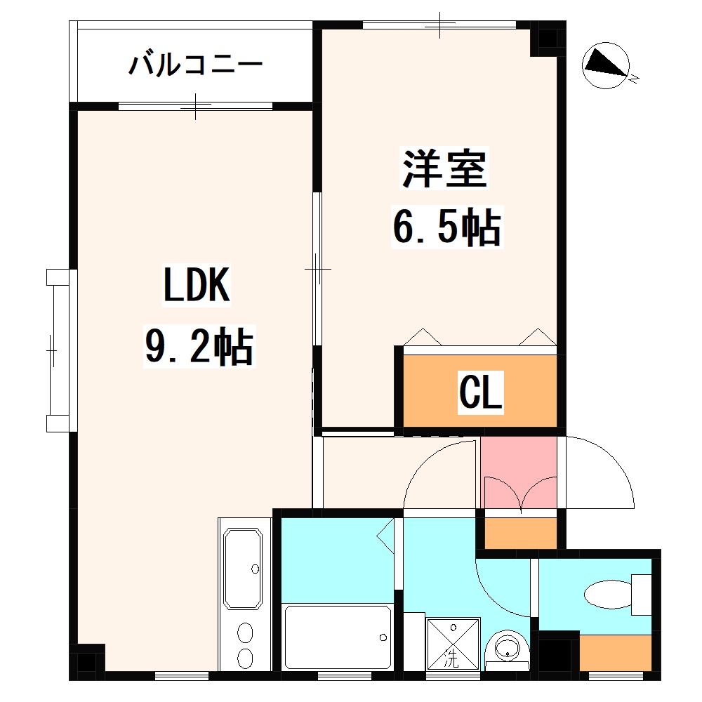 川崎市中原区上小田中のマンションの間取り