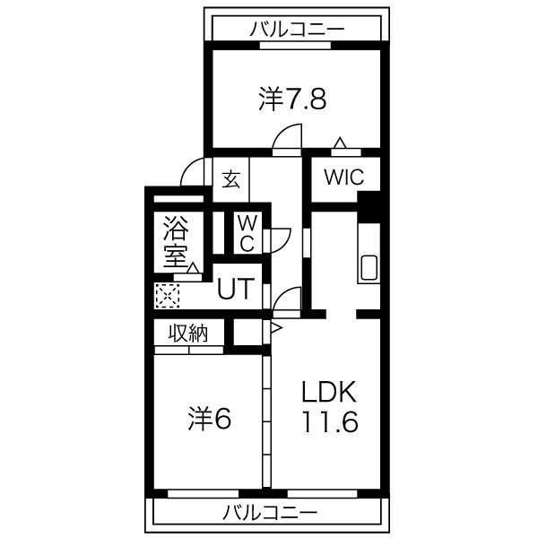 エスポワール清風　壱番館の間取り