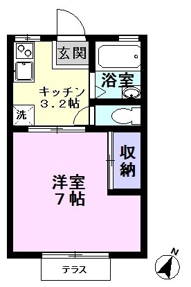 ユニテ梅郷Ｂの間取り