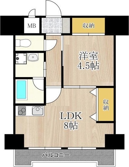 大阪市淀川区西宮原のマンションの間取り