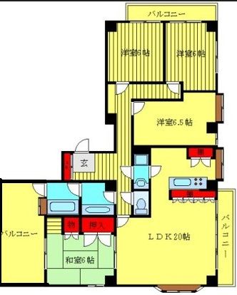 北区赤羽のマンションの間取り