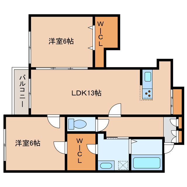 リアライズ松陰IIの間取り