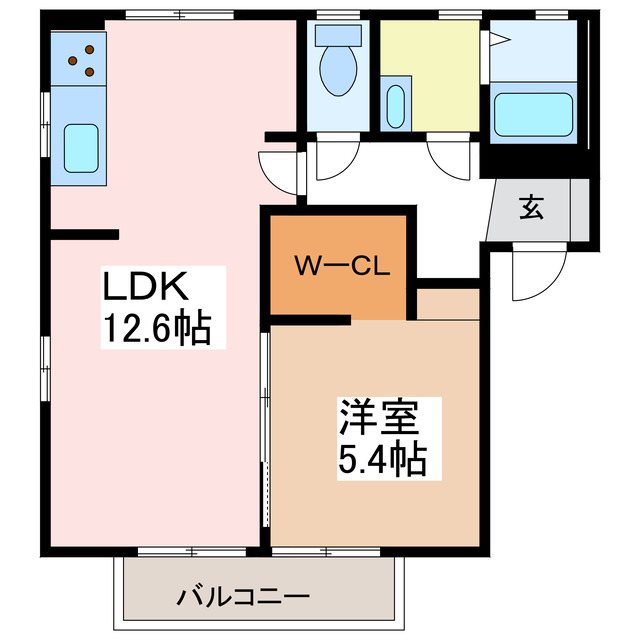 塩尻市大字広丘高出のアパートの間取り