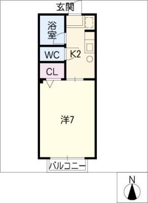 メゾンエトワール櫛田の間取り