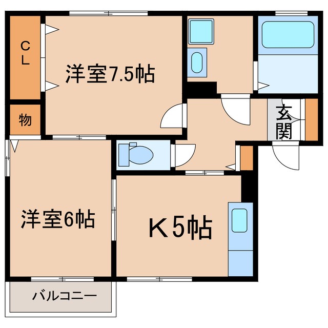 セジュールリバーサイド　Ｂ棟の間取り