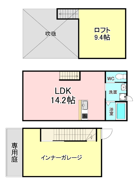 ガレッシア３８５の間取り