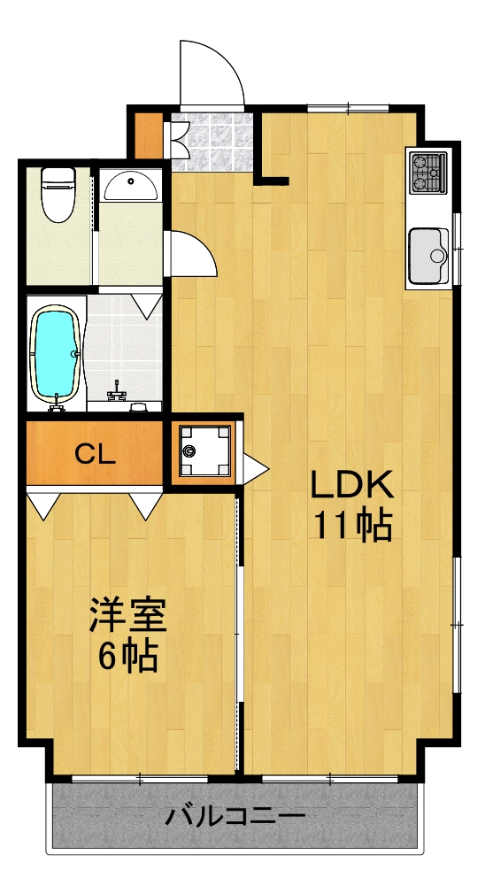 横浜市港北区綱島東のマンションの間取り