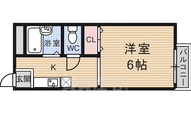 京都市伏見区新町８丁目のアパートの間取り