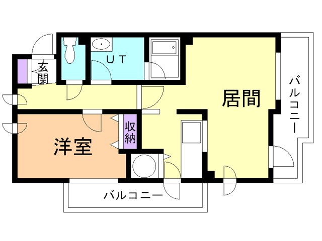 苫小牧市ときわ町のマンションの間取り