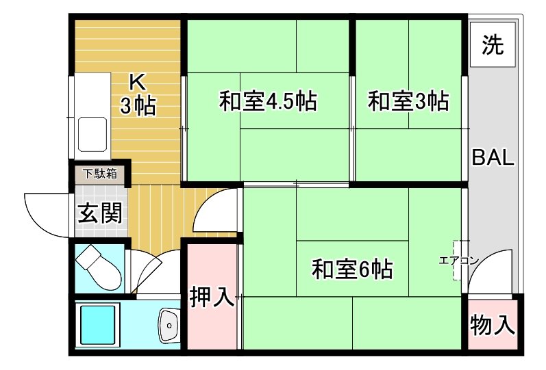 旧小山荘の間取り