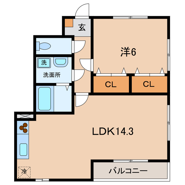 アンプルールリーブルパピオンA・Bの間取り