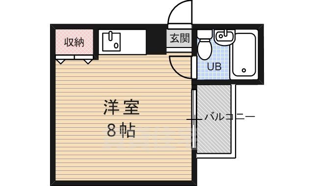 京都市右京区西京極火打畑町のマンションの間取り