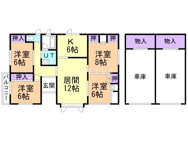 元中野貸家（２－２３－５）の間取り