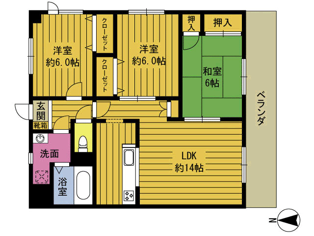 リバーサイド杵築Iの間取り