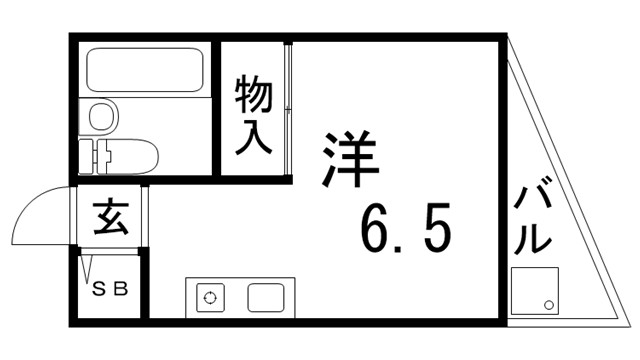 神戸市兵庫区東山町のマンションの間取り