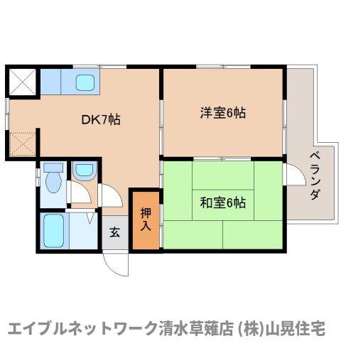 静岡市駿河区中吉田のマンションの間取り