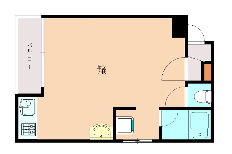 北九州市門司区清見のマンションの間取り