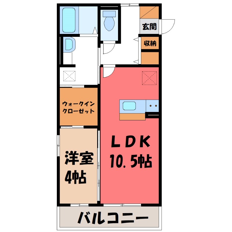 オペラハウス上大島 Bの間取り