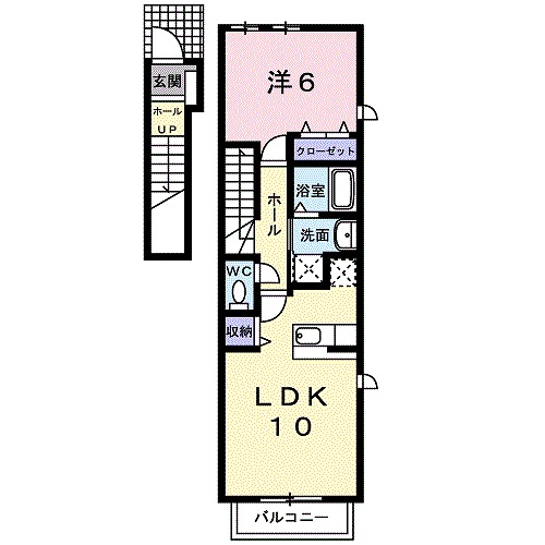 【加古川市平岡町新在家のアパートの間取り】