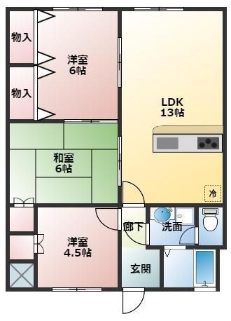 姫路市豊沢町のマンションの間取り