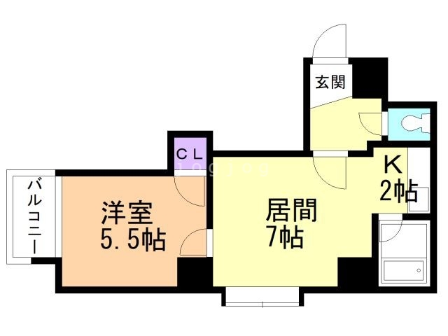 札幌市中央区南一条西のマンションの間取り