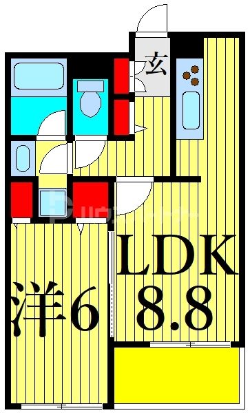 荒川区東尾久のマンションの間取り