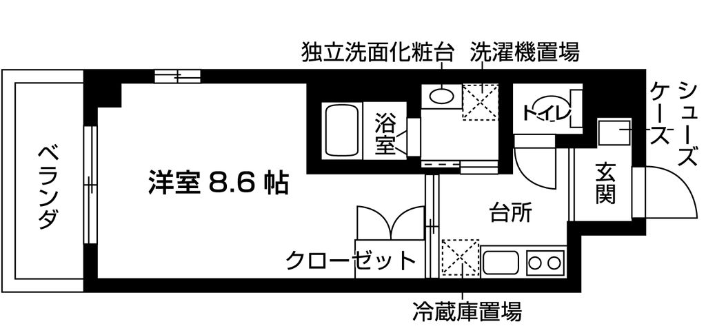 京都市北区上賀茂狭間町のマンションの間取り