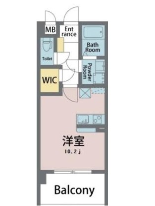 徳島市北常三島町のマンションの間取り