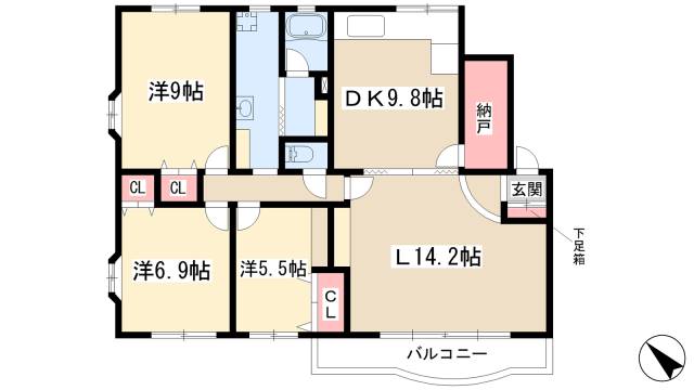 八雲マンション　G棟の間取り