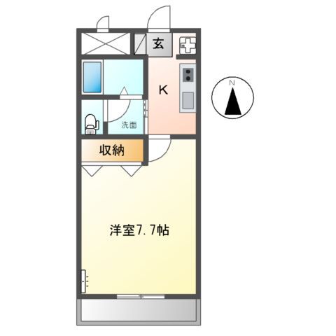 【守谷市御所ケ丘のアパートの間取り】