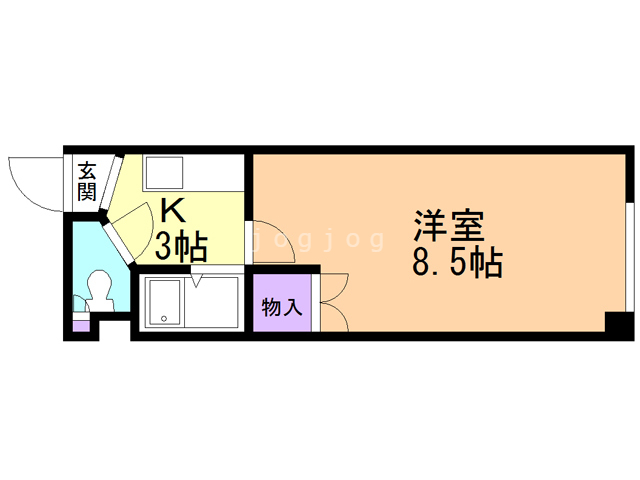 札幌市西区西町北のマンションの間取り