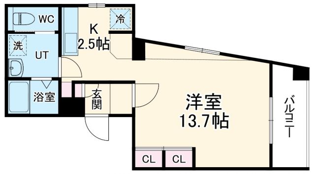 名古屋市名東区貴船のマンションの間取り