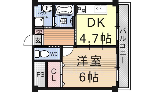 大津市大萱のマンションの間取り