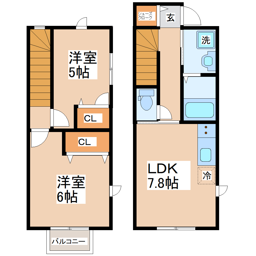 ミルフィーユ広表Bの間取り